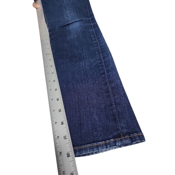 J Brand Mid Rise Straight Leg Jeans Raw Hem Ink Wash Women's Size 27 Stretch - Picture 5 of 7